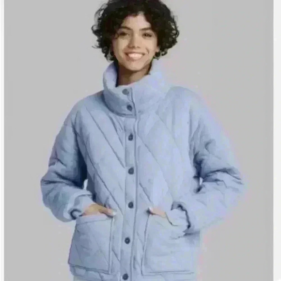 Wild Fable Women's Button Front
Quilted Jacket.Size XXL. Blue - Picture 1 of 10
